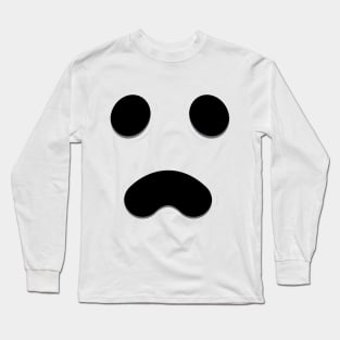 Spooky Ghost Face Long Sleeve T-Shirt